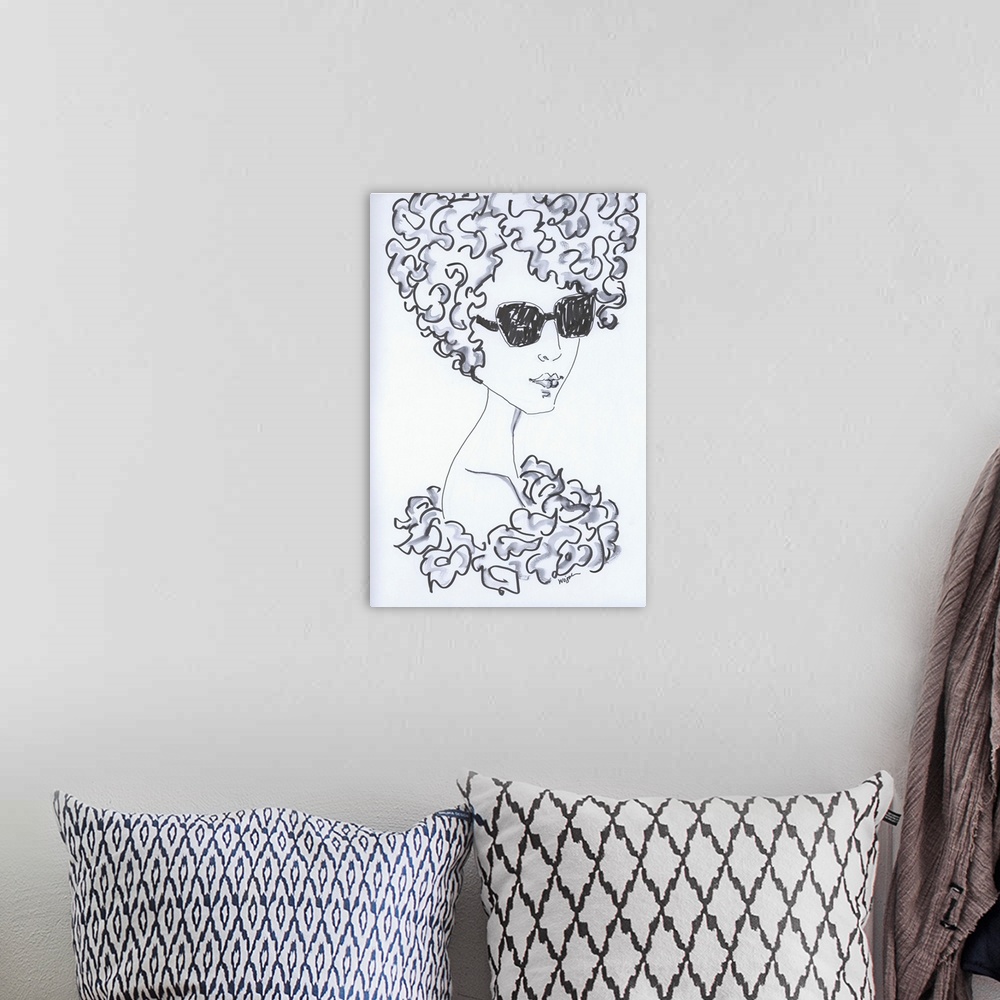 A bohemian room featuring This is the Companion Image to oSunglasses Glamor #1. In the same style and medium, this image de...