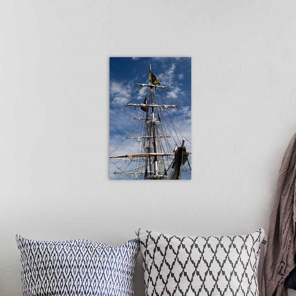 A bohemian room featuring Low angle view of mast of sailboat, Dana Point Harbor, Dana Point, Orange County, California, USA