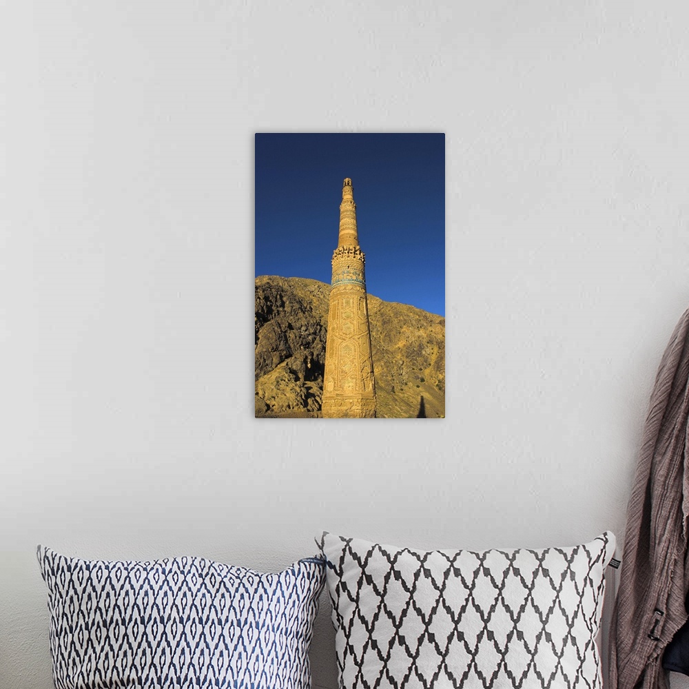 A bohemian room featuring Minaret of Jam, dating from the 12th century, Ghor Province, Afghanistan