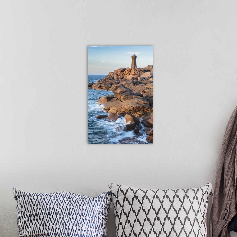 A bohemian room featuring Ploumanach lighthouse, Perros-Guirec, Cotes-d'Armor, Brittany, France