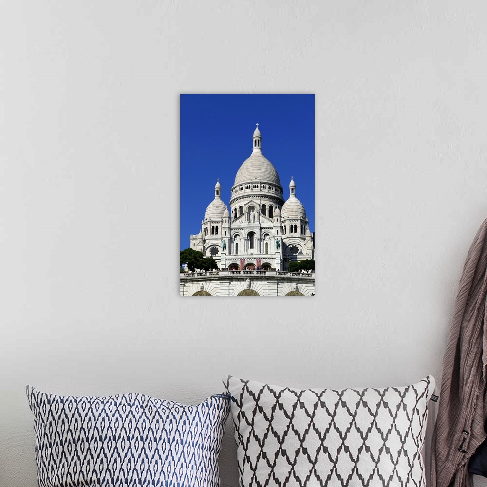 A bohemian room featuring Sacre Coeur Basilica on Montmartre, Paris, France