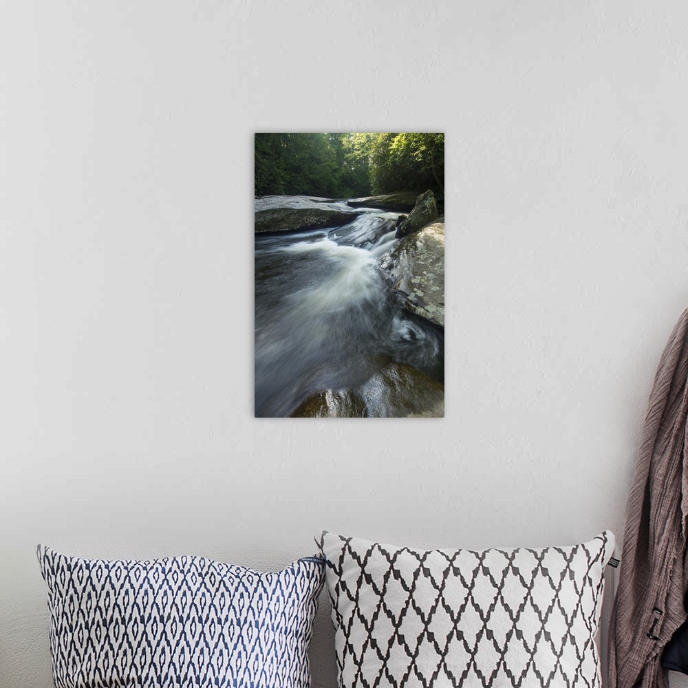A bohemian room featuring Waterfall, Blue Ridge Mountains, North Carolina, United States of America, North America