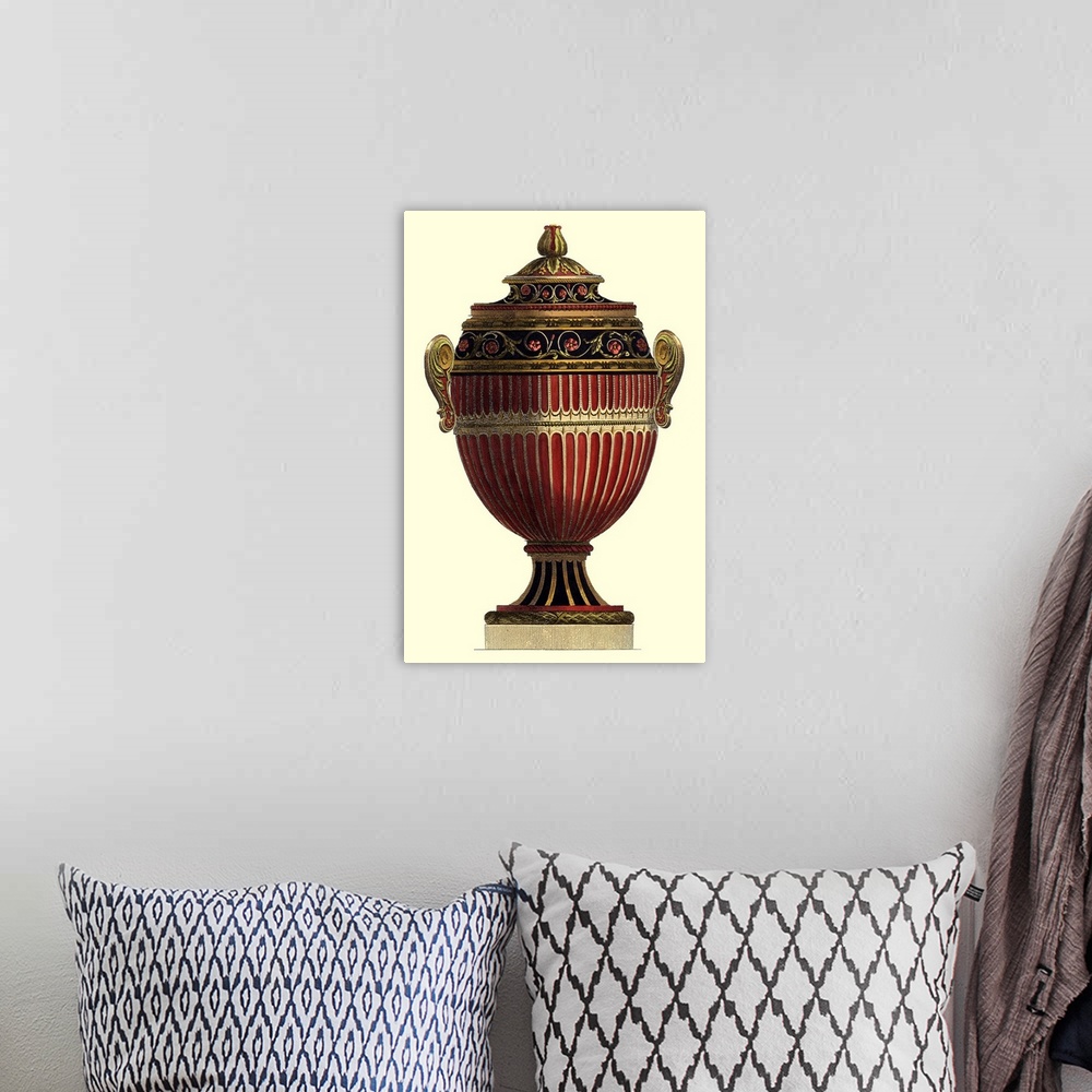 A bohemian room featuring Empire Urn I