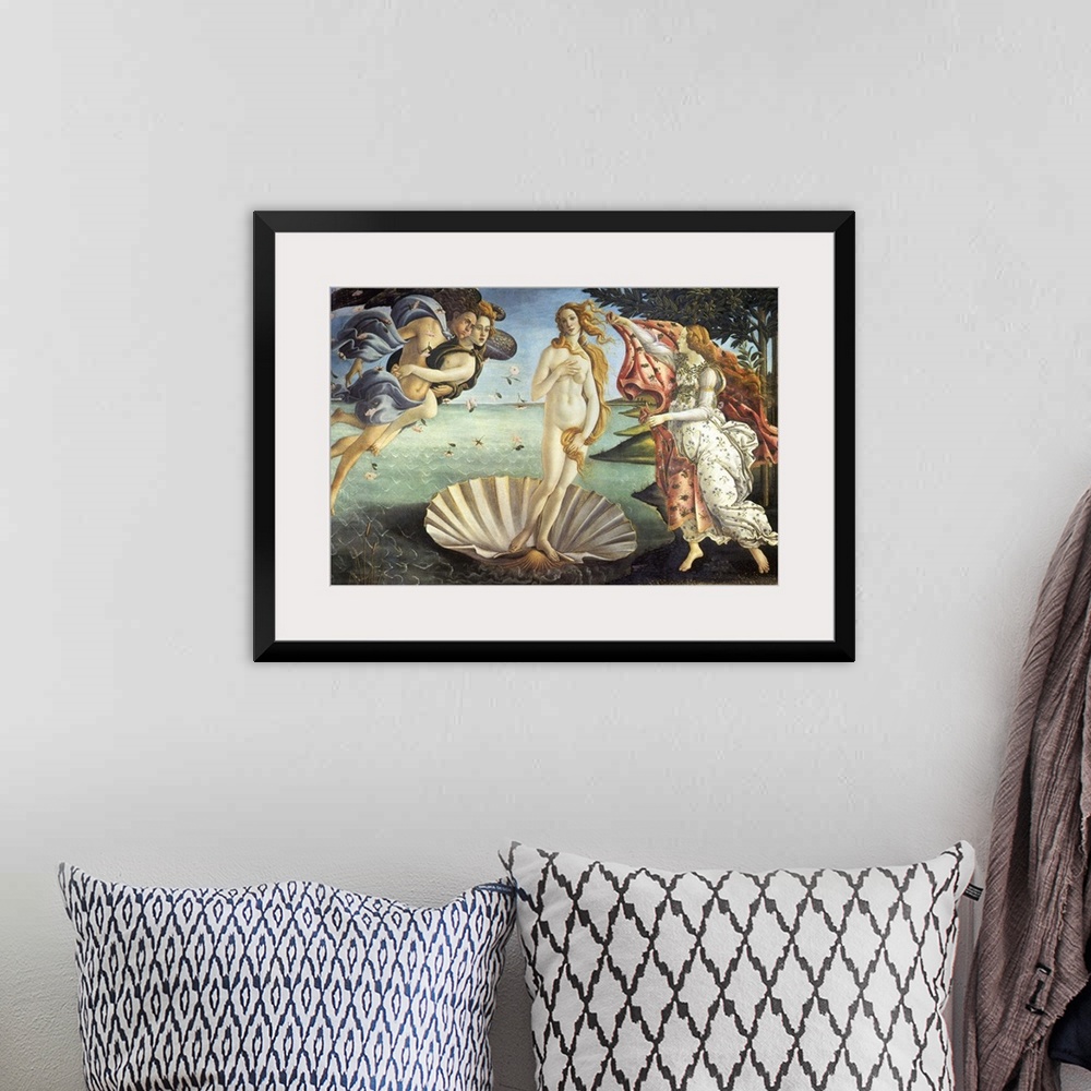 A bohemian room featuring Birth of Venus, The