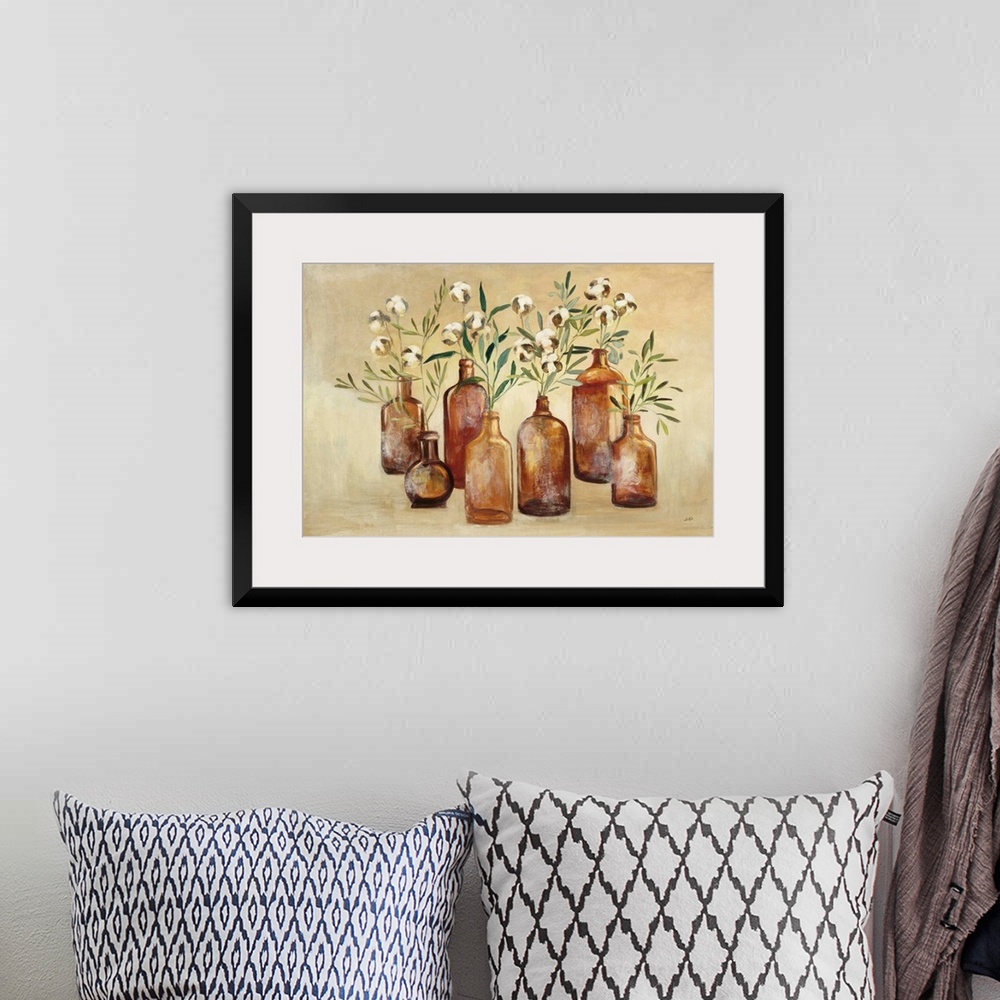 A bohemian room featuring Cotton Still Life I