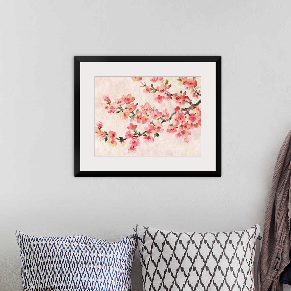 A bohemian room featuring Cherry Blossom Composition I