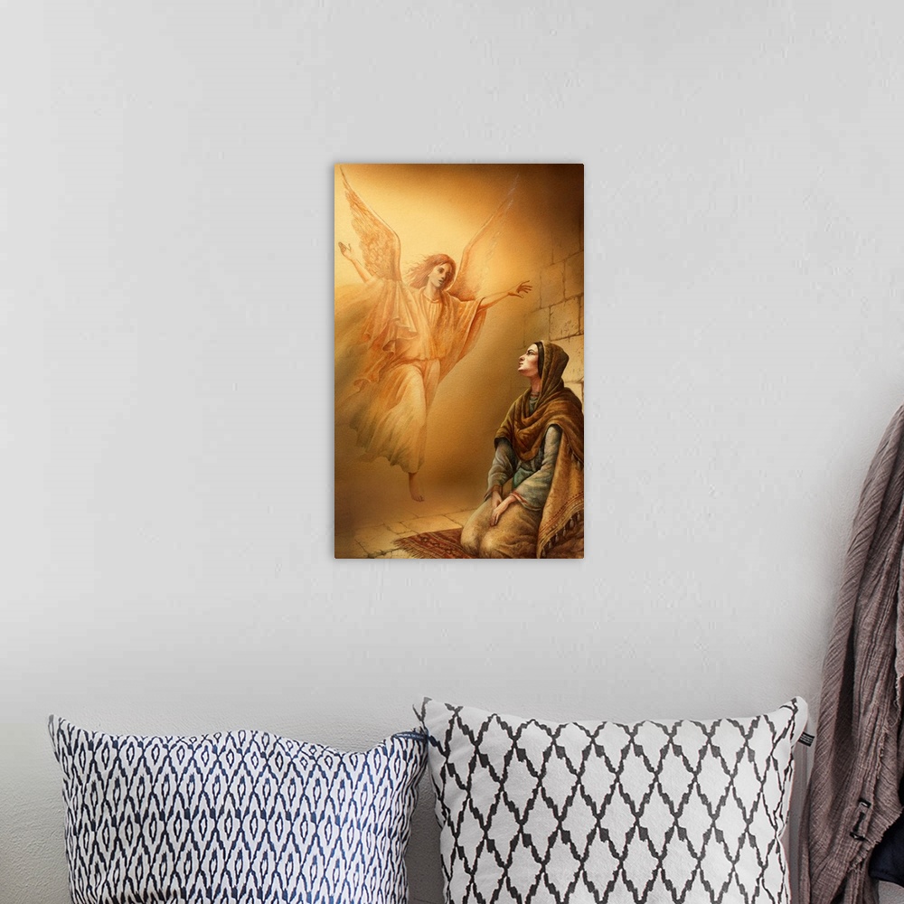 A bohemian room featuring An Angel Visits Mary