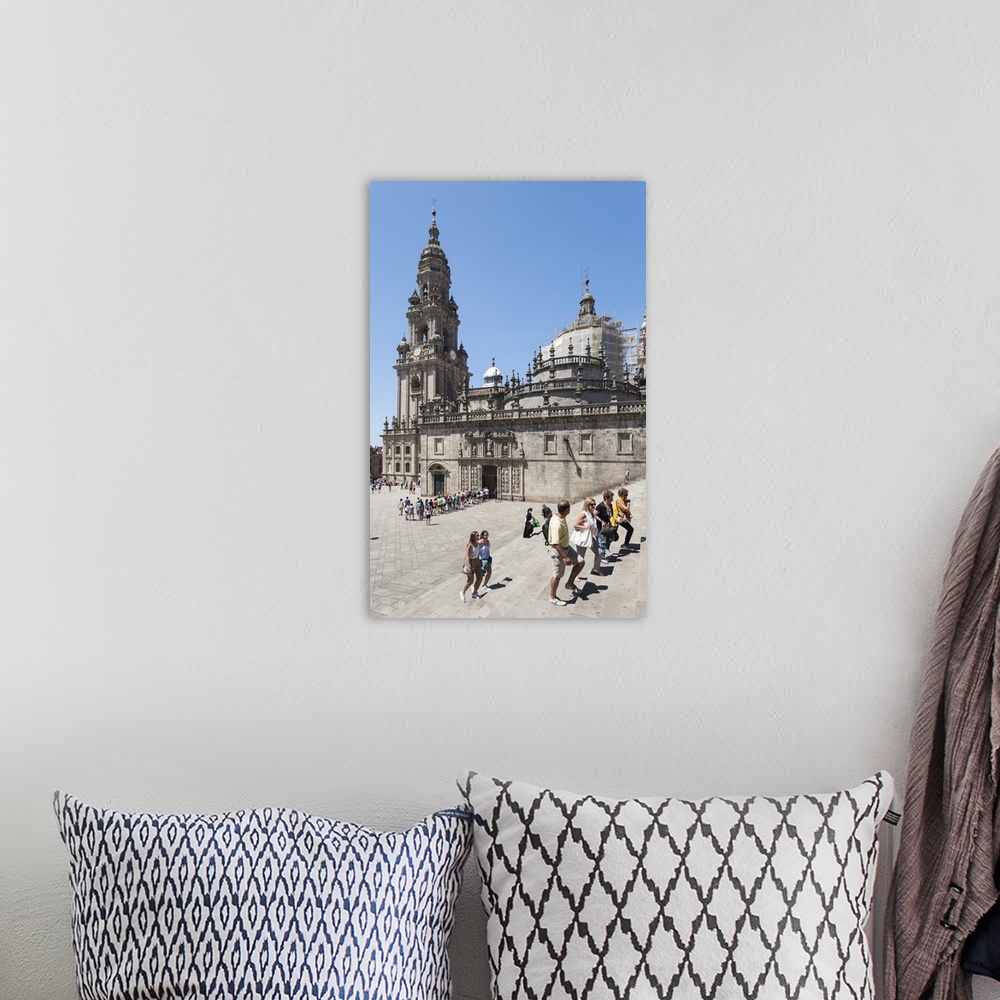 A bohemian room featuring The Cathedral of Santiago de Compostela, Santiago de Compostela, A Coruna, Galicia, Spain
