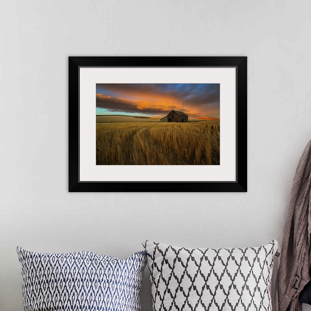 A bohemian room featuring Storm Over Palouse