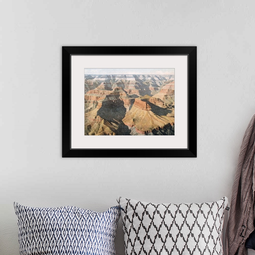 A bohemian room featuring North from Pima Point Grand Canyon National Park Arizona Vintage Photograph