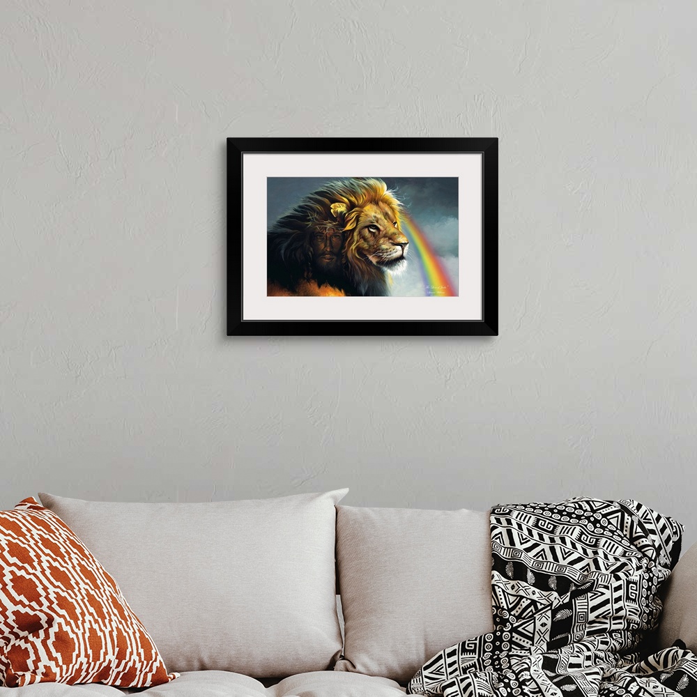 A bohemian room featuring Lion Of Judah