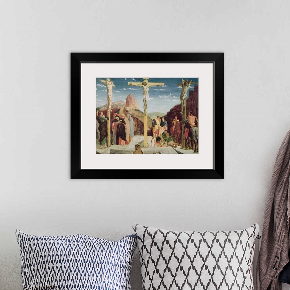 A bohemian room featuring Calvary, after a painting by Andrea Mantegna (1431 1506)