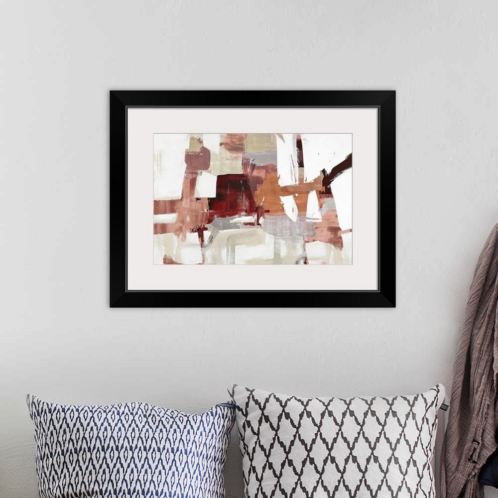A bohemian room featuring Abstract Collage Terra