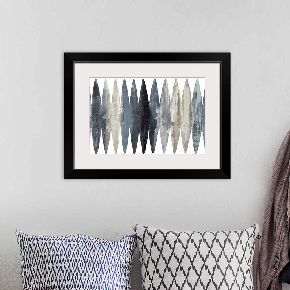 A bohemian room featuring Abstract Surfboards Grey
