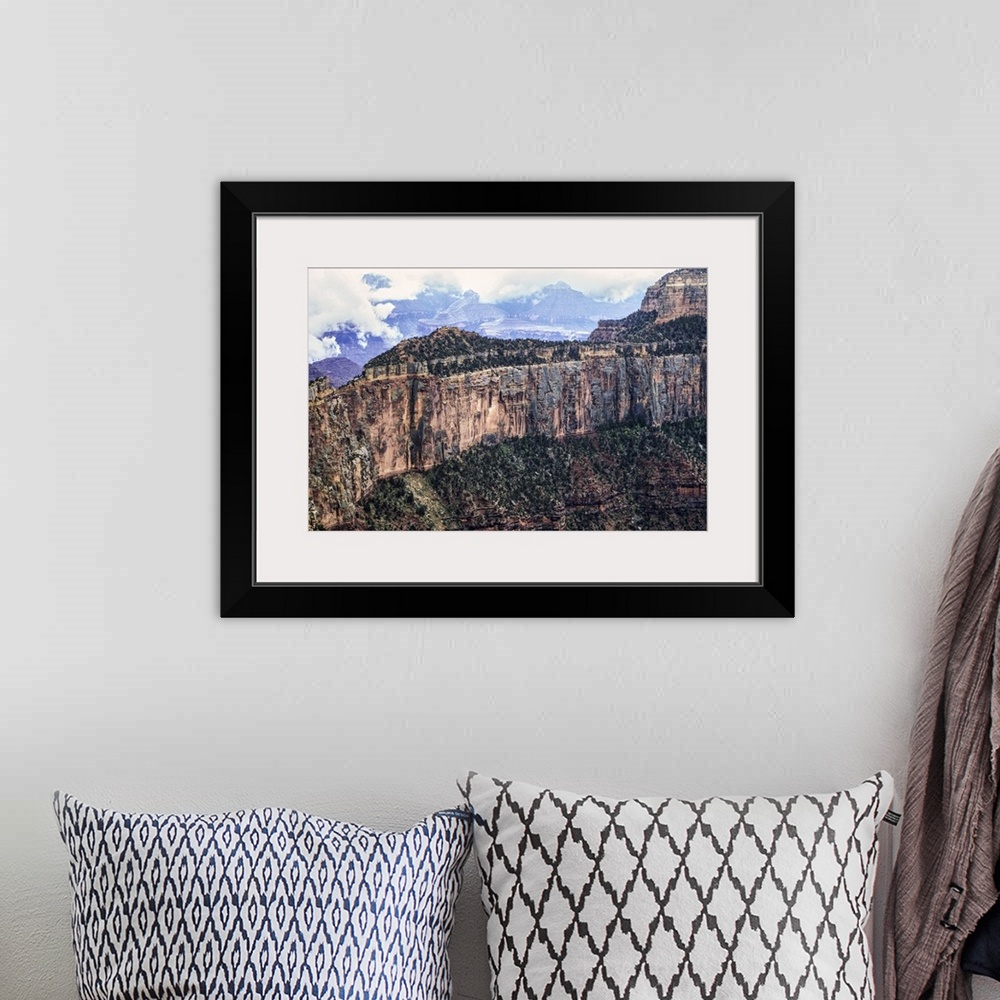 A bohemian room featuring USA, Arizona, Grand Canyon National Park, North Rim, View from Wedding Point at Cape Royal