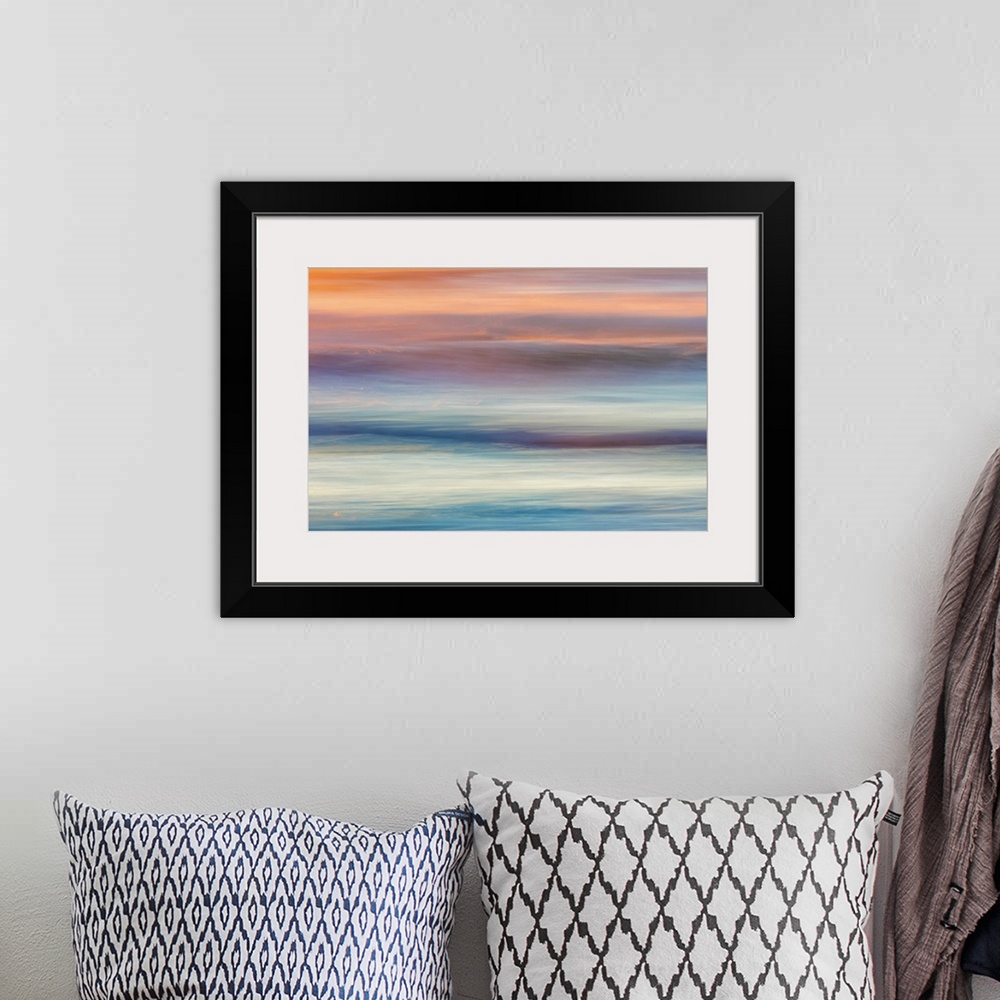 A bohemian room featuring USA, Washington, Cape Disappointment State Park. Abstract of sunset and ocean.