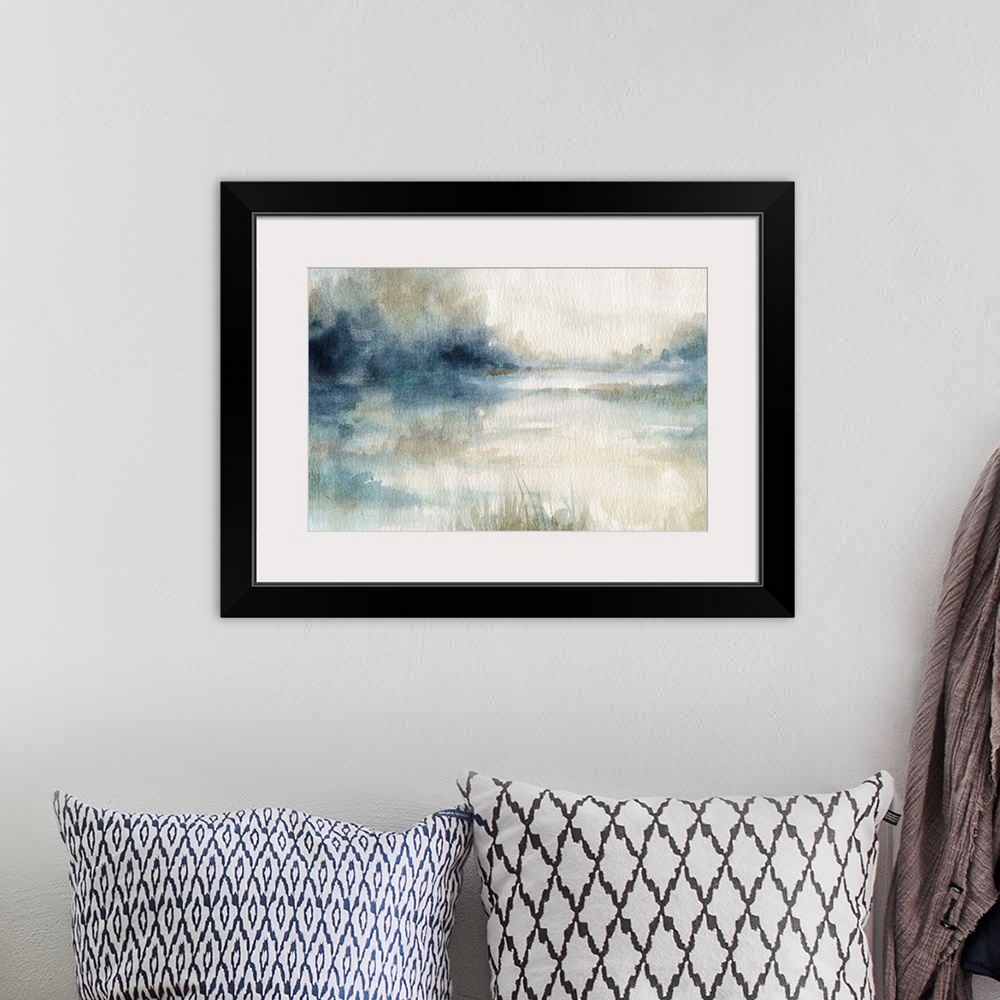 A bohemian room featuring Still Evening Waters II