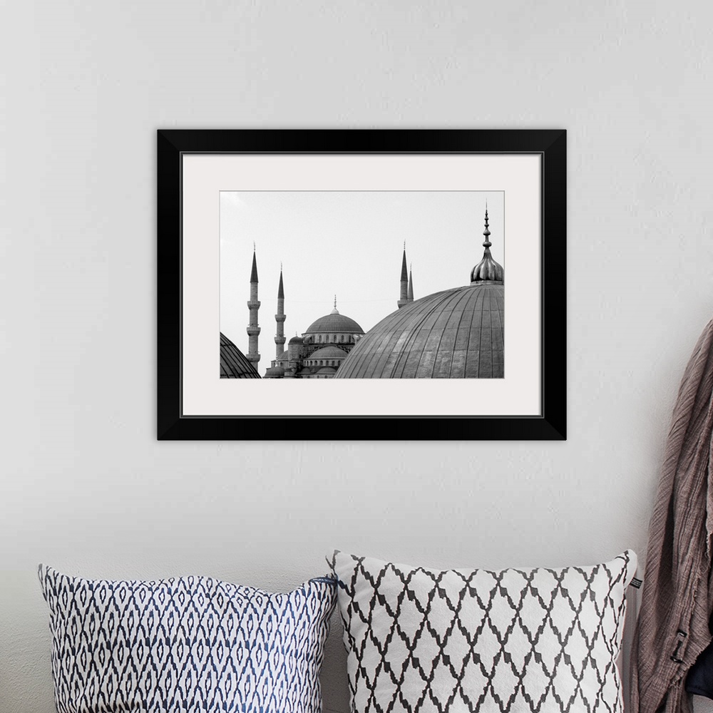 A bohemian room featuring Blue Mosque seen from Aya Sofya, Istanbul, Turkey.