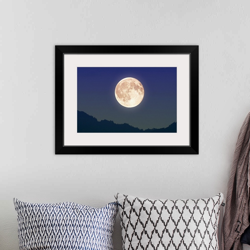 A bohemian room featuring Moon in the Night Sky
