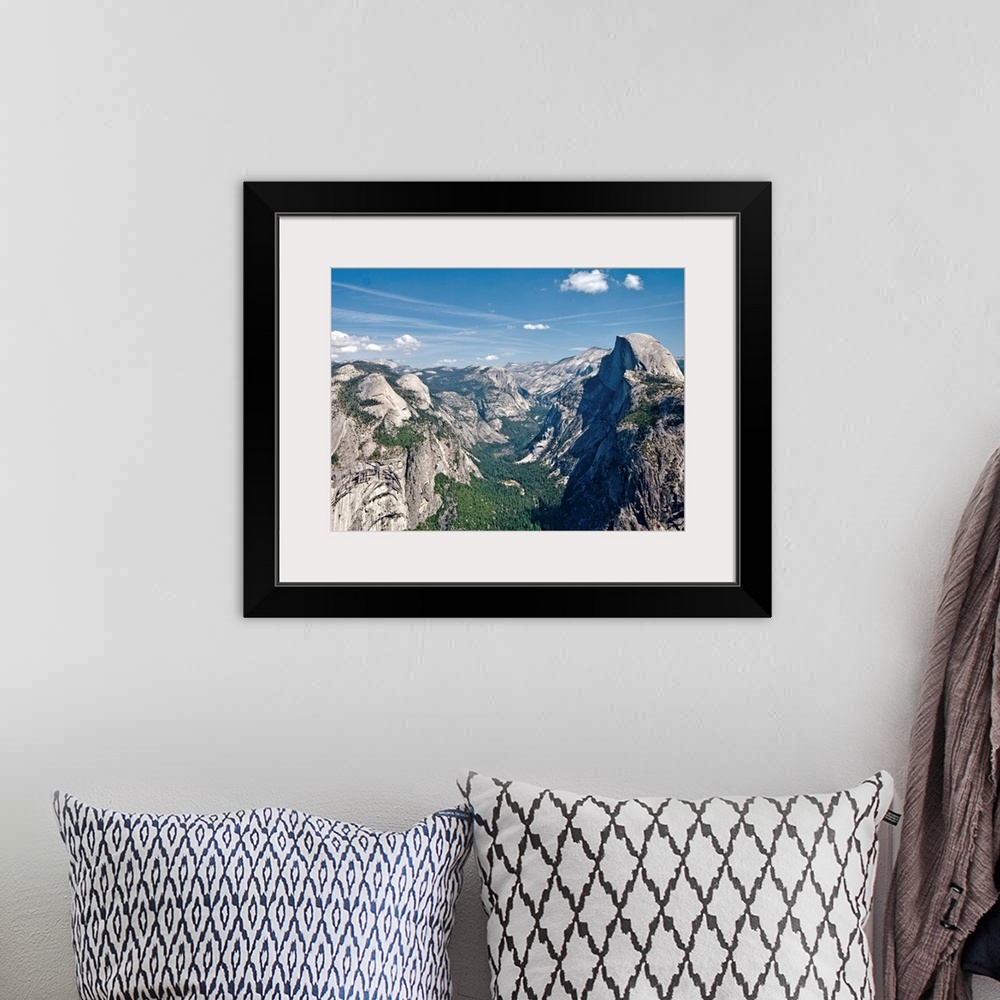 A bohemian room featuring View from Glacier Point. North Dome left, Half Dome to the right hand side. Yosemite National Par...