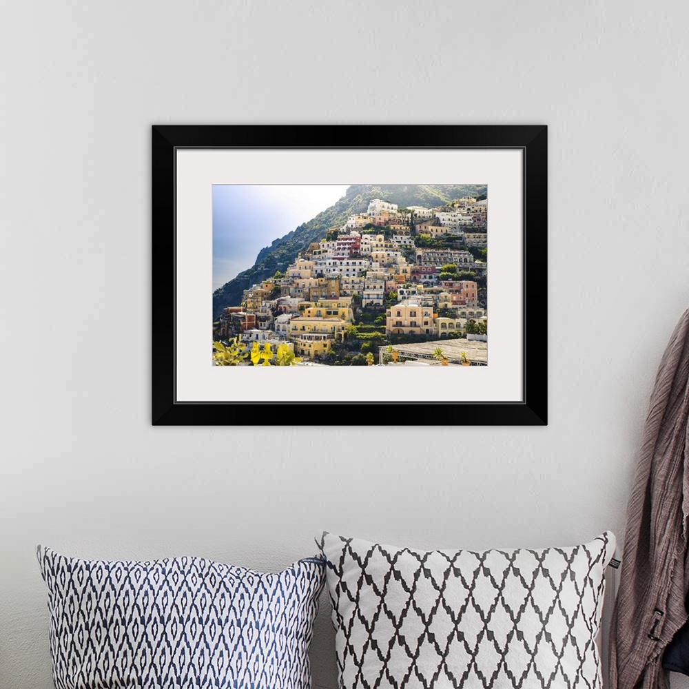 A bohemian room featuring Positano, Amalfi Coast, salerno province, Campania, Italy