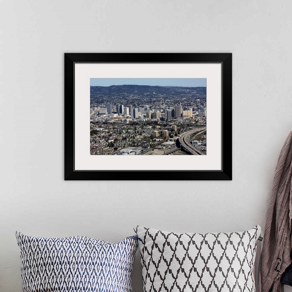 A bohemian room featuring Downtown Oakland, San Francisco Bay Area, California, USA - Aerial Photograph