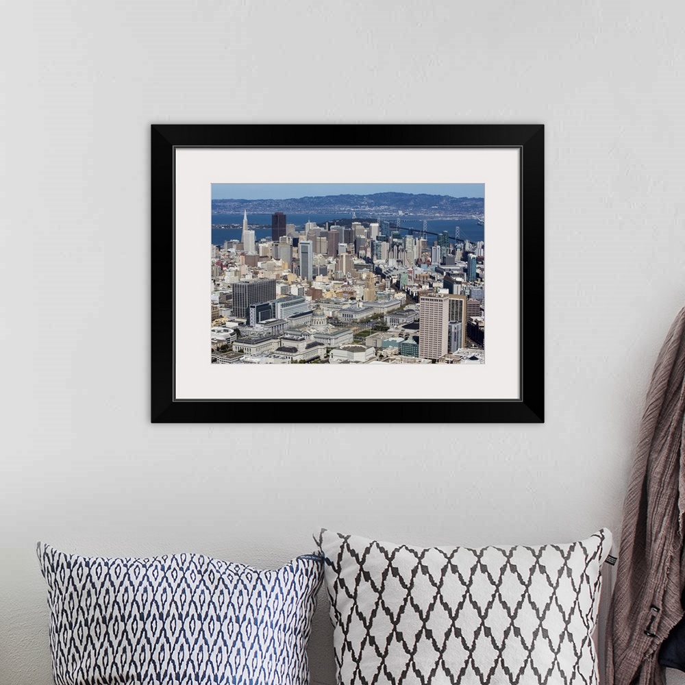 A bohemian room featuring Downtown San Francisco, California, USA - Aerial Photograph