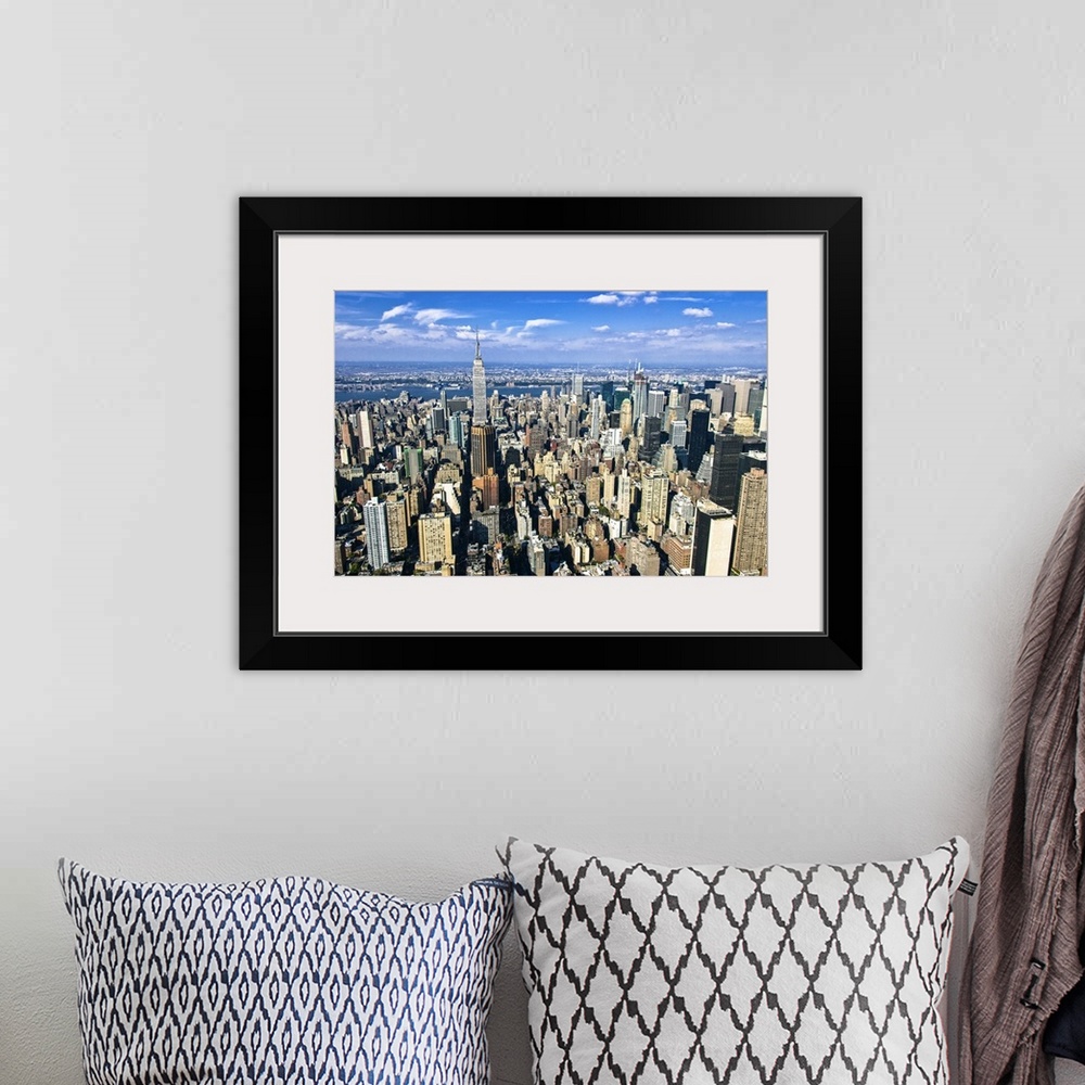 A bohemian room featuring Empire State Building And Surroundings, New York City - Aerial Photograph