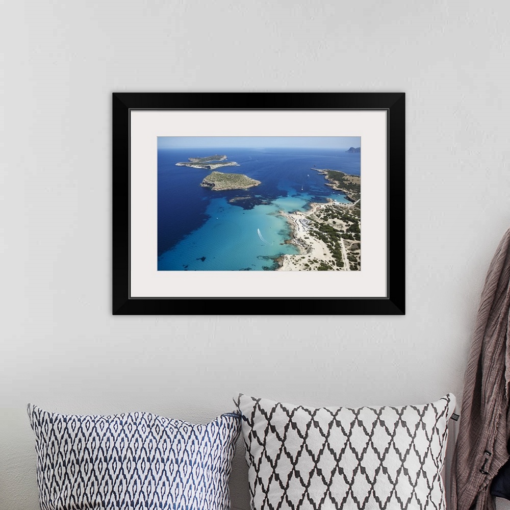 A bohemian room featuring Islets West Of Ibiza, Balearic Islands, Spain - Aerial Photograph