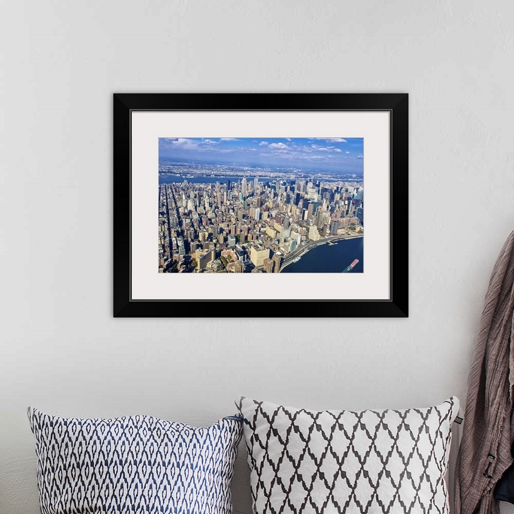 A bohemian room featuring Manhattan Midtown, New York City - Aerial Photograph