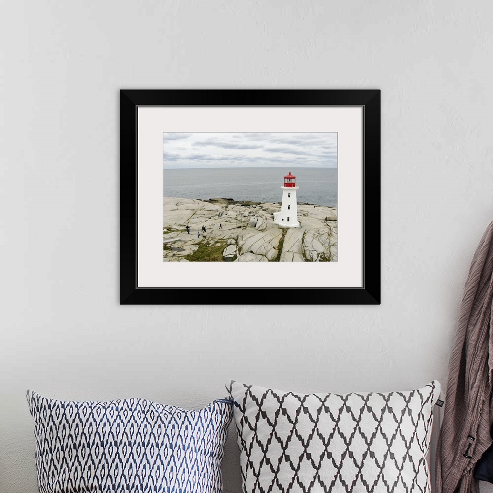 A bohemian room featuring Peggy's Cove And The Lighthouse, Nova Scotia, Canada - Aerial Photograph