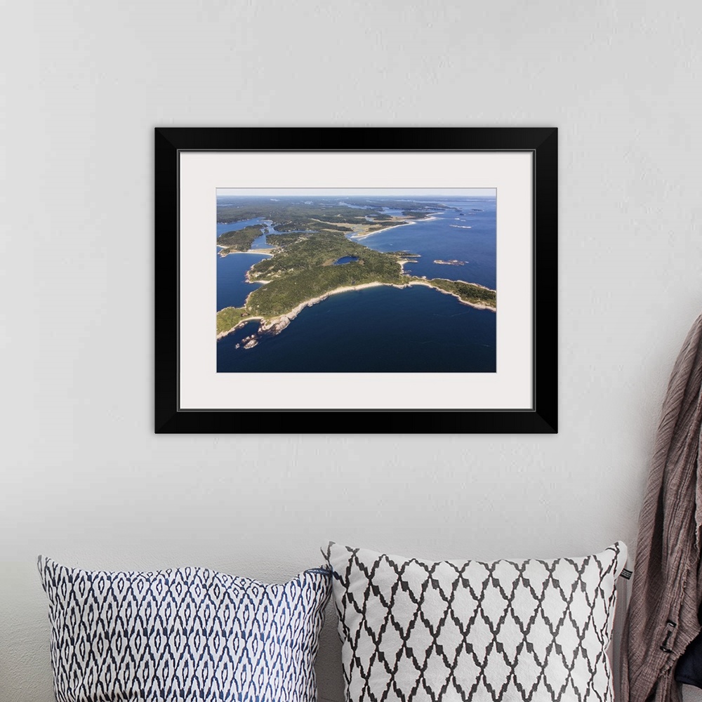 A bohemian room featuring Small Point. Phippsburg, Maine, USA - Aerial Photograph