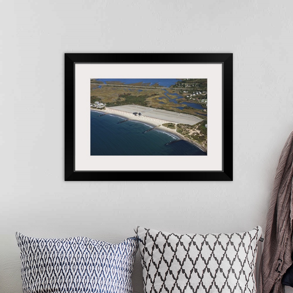 A bohemian room featuring Wheeler Beach, Point Judith, Rhode Island, USA - Aerial Photograph
