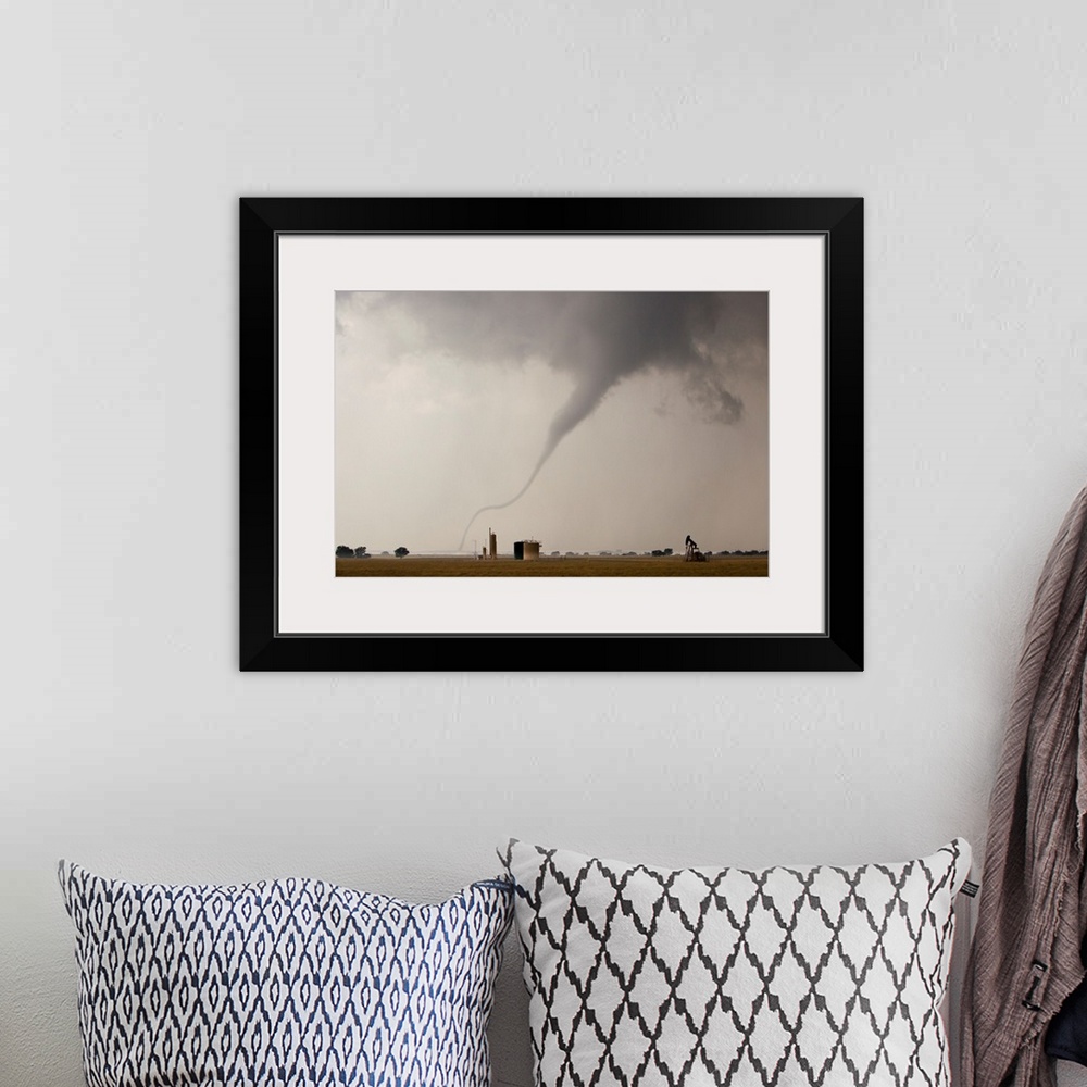 A bohemian room featuring Thin rope tornado, one of the first in a long series in a major outbreak.
