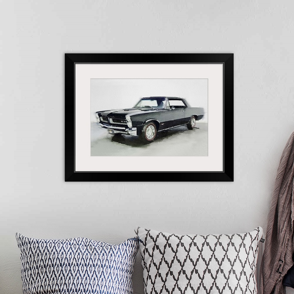 A bohemian room featuring 1965 Pontiac GTO Watercolor