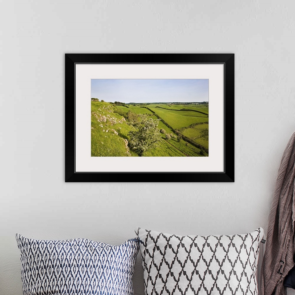 A bohemian room featuring Drumlin Landscape, From Roche Castle, County Louth, Ireland