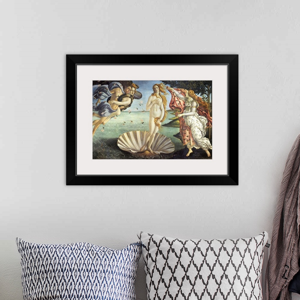 A bohemian room featuring Birth of Venus, The