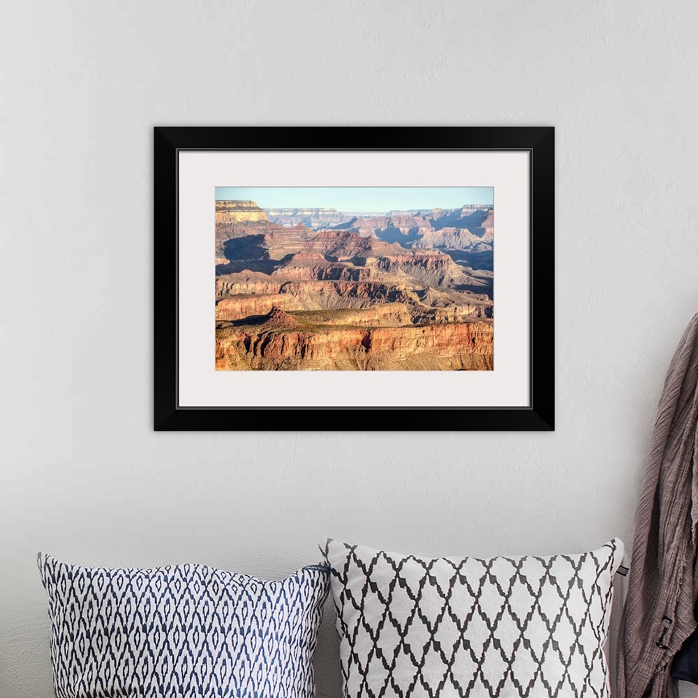 A bohemian room featuring Elevated view of geological formations at sunrise in Grand Canyon National Park, Arizona.