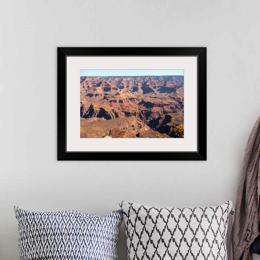 A bohemian room featuring Elevated view of geological formations in Grand Canyon National Park, Arizona.