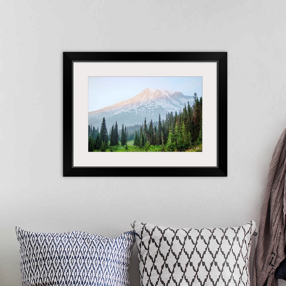 A bohemian room featuring View of Mount Rainier's peak in Mount Rainier National Park, Washington.