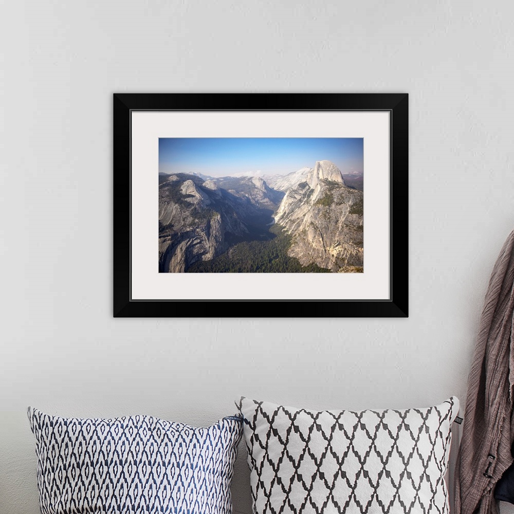 A bohemian room featuring View of Yosemite valley and Half Dome from Sentinel Dome in Yosemite National Park, California.