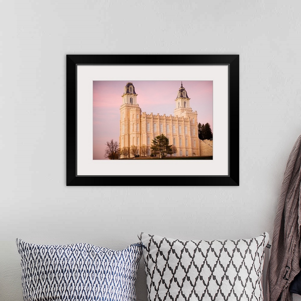 A bohemian room featuring The Manti Utah Temple is the third operating temple, making it one of the oldest. It was dedicate...