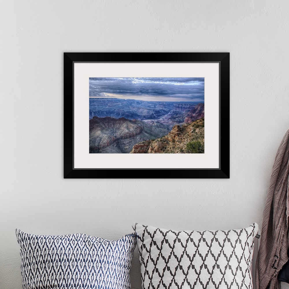 A bohemian room featuring The Grand Canyon at dusk