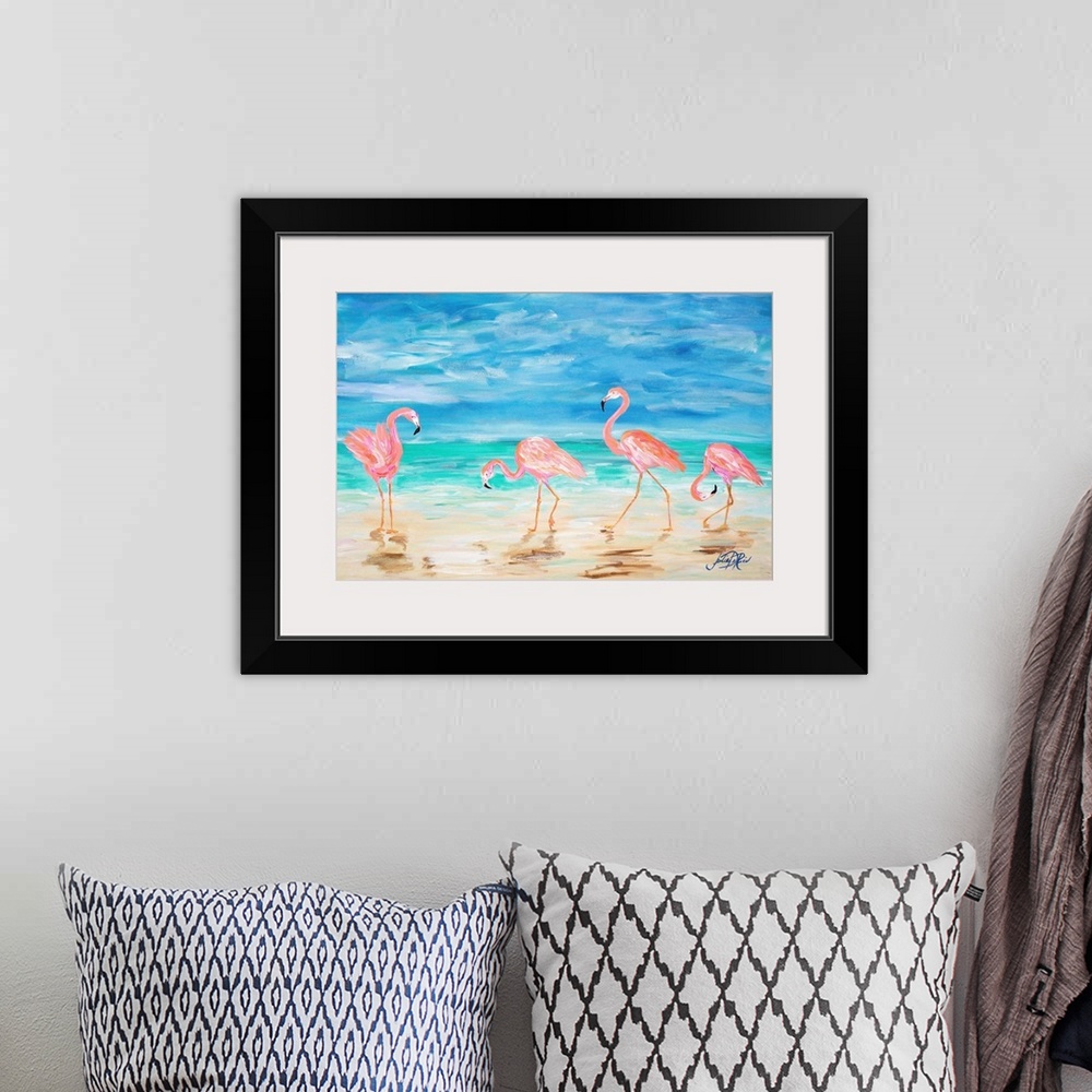 A bohemian room featuring Flamingo Beach