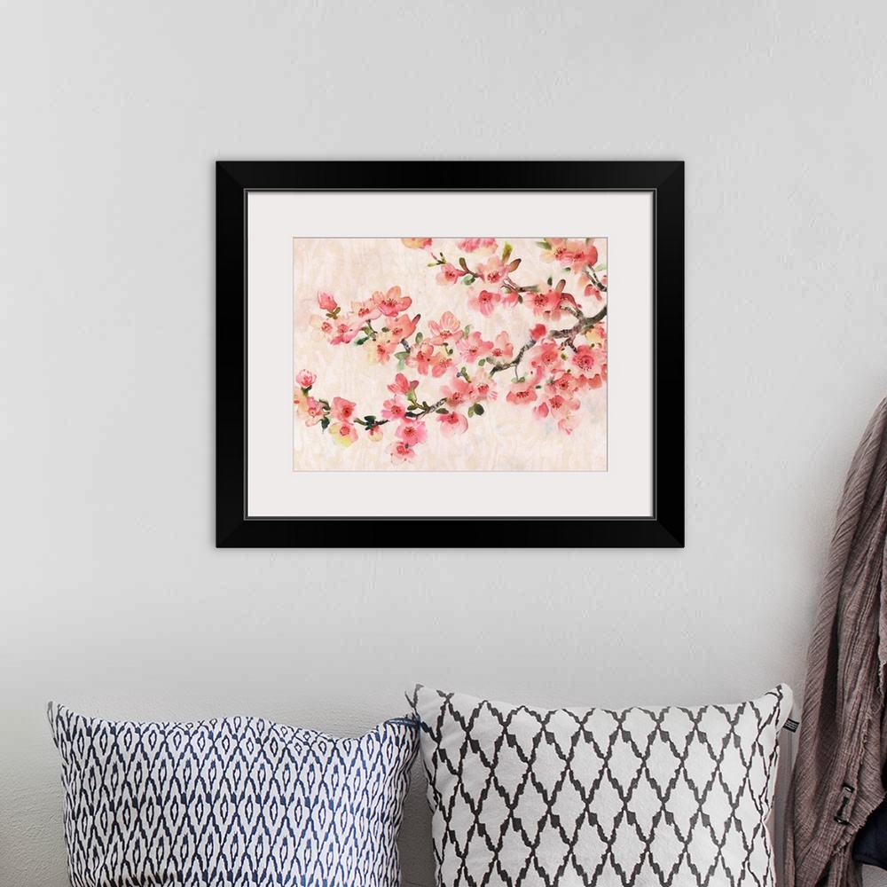 A bohemian room featuring Cherry Blossom Composition I