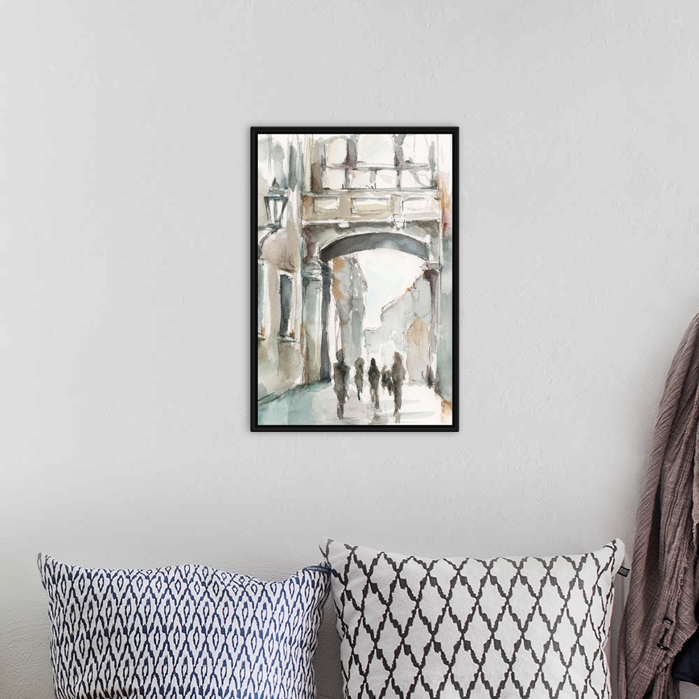 A bohemian room featuring Watercolor Arch Studies I