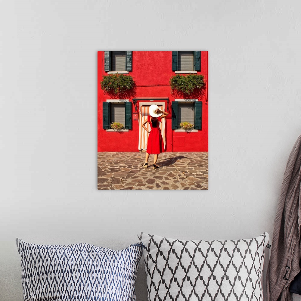 A bohemian room featuring Red