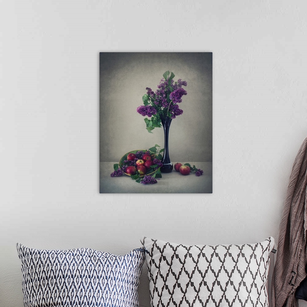 A bohemian room featuring Still Life With Lilac
