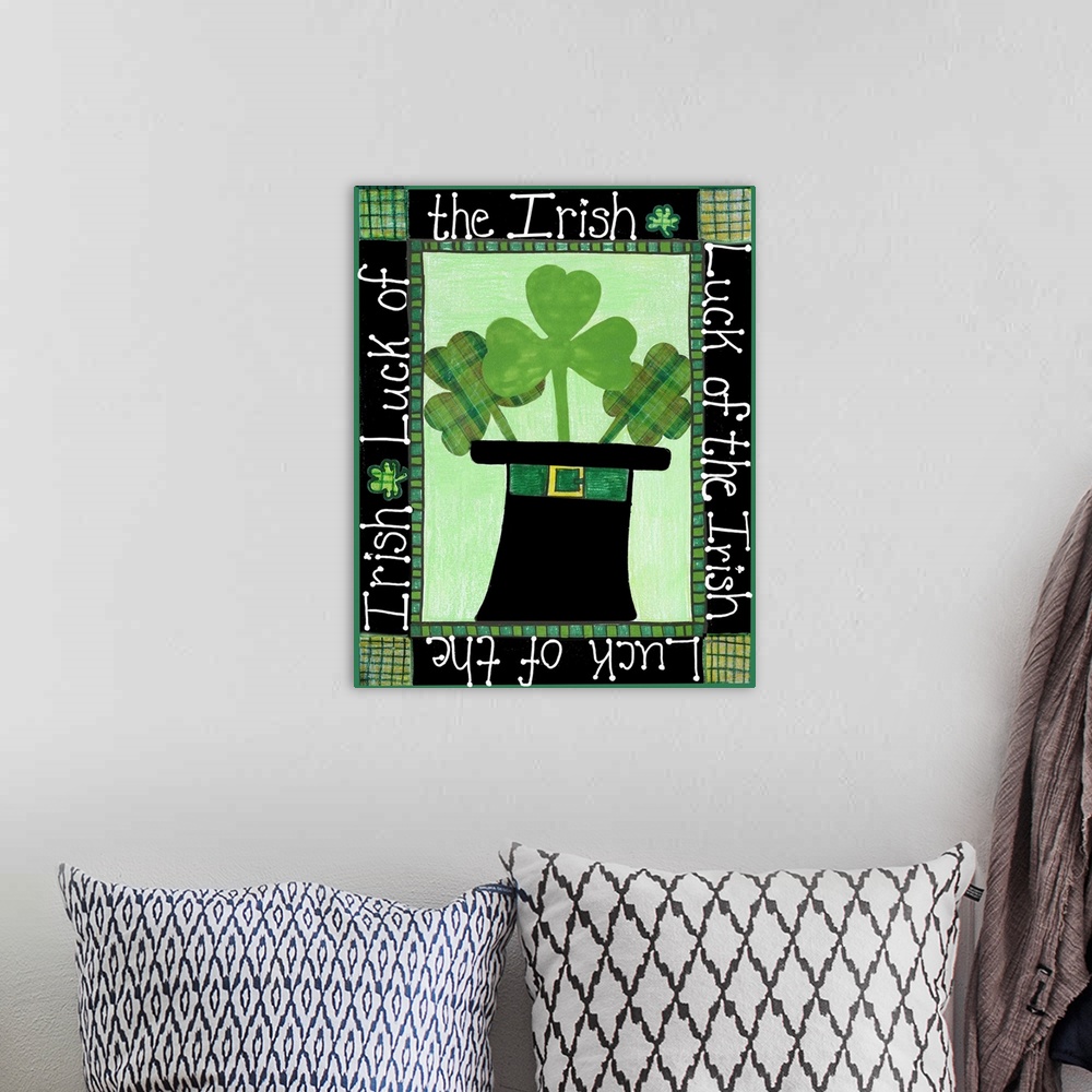A bohemian room featuring Luck O Irish