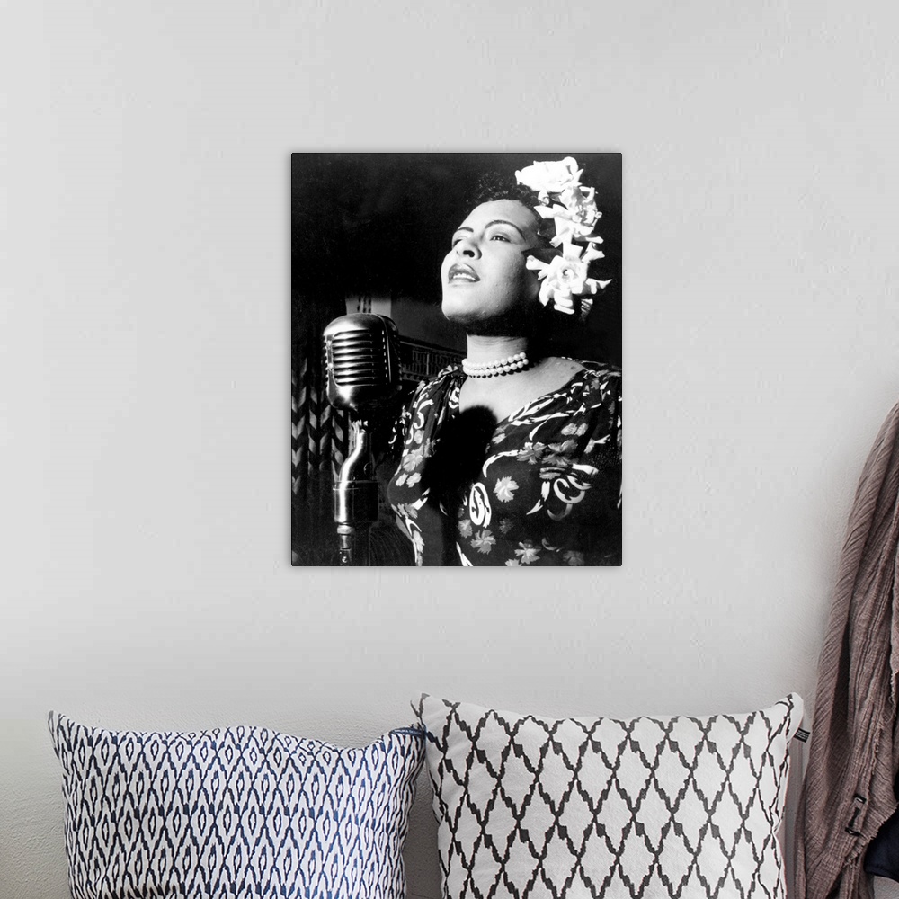 A bohemian room featuring Billie Holiday (1915-1959) American jazz singer.